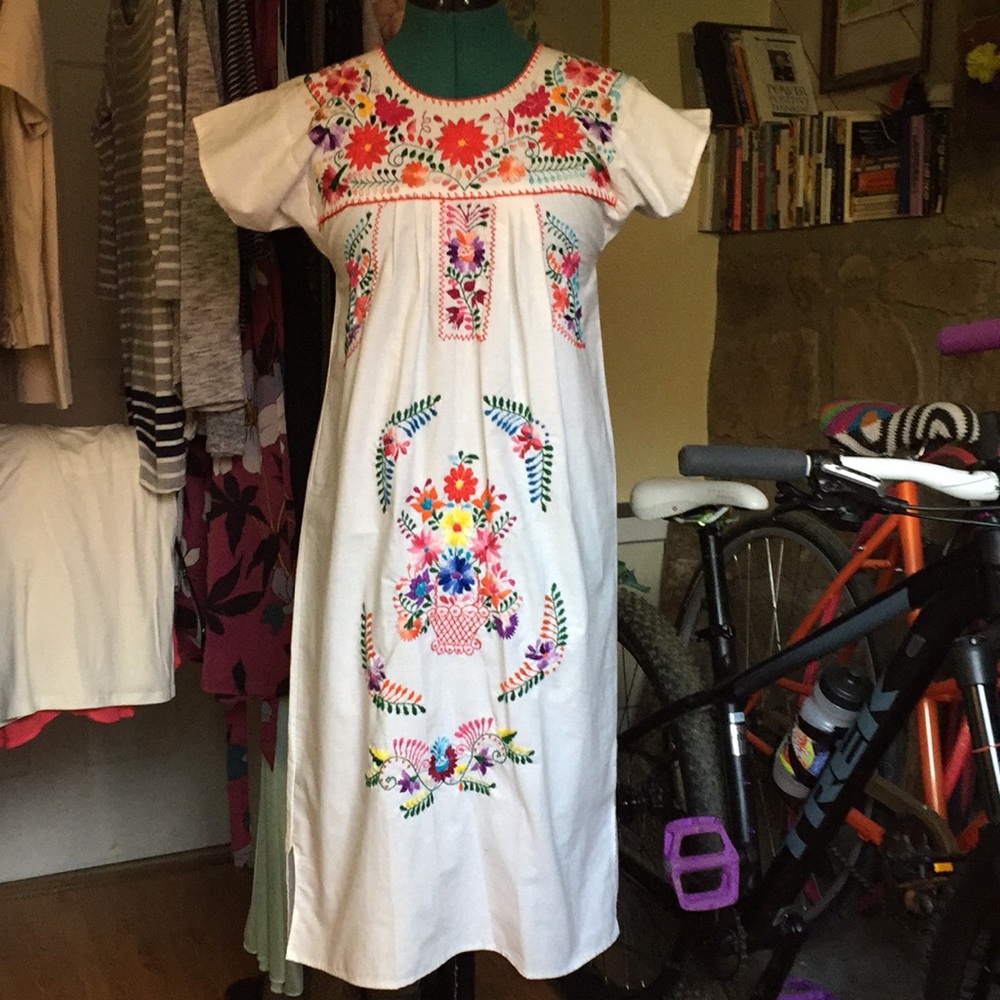 Vintage handmade embroidered dress